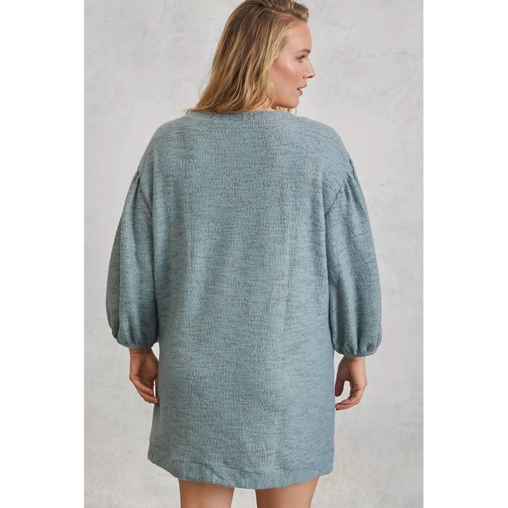 Anthropologie Saturday Sunday Lyla Cozy Tunic Dress in Seafoam/Mint Small Petite - Picture 2 of 16